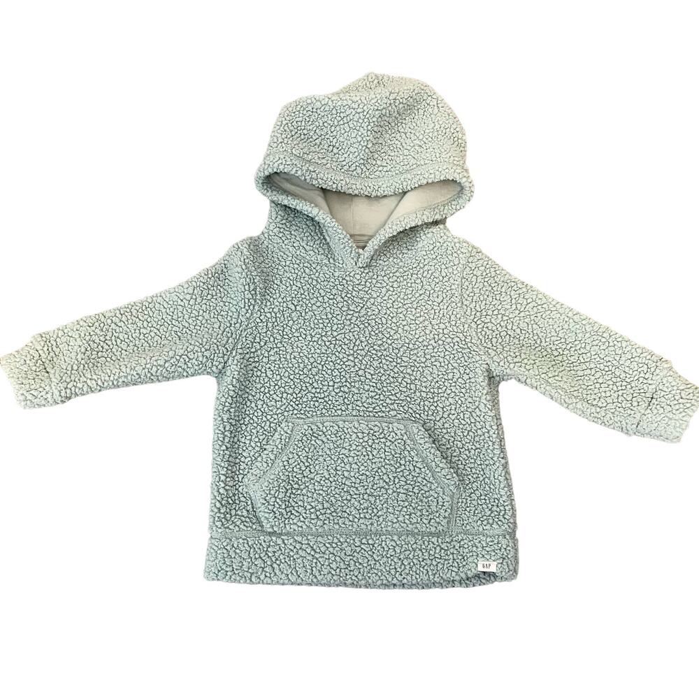 Baby Gap Mint Sherpa style hoodie-size 3 year
